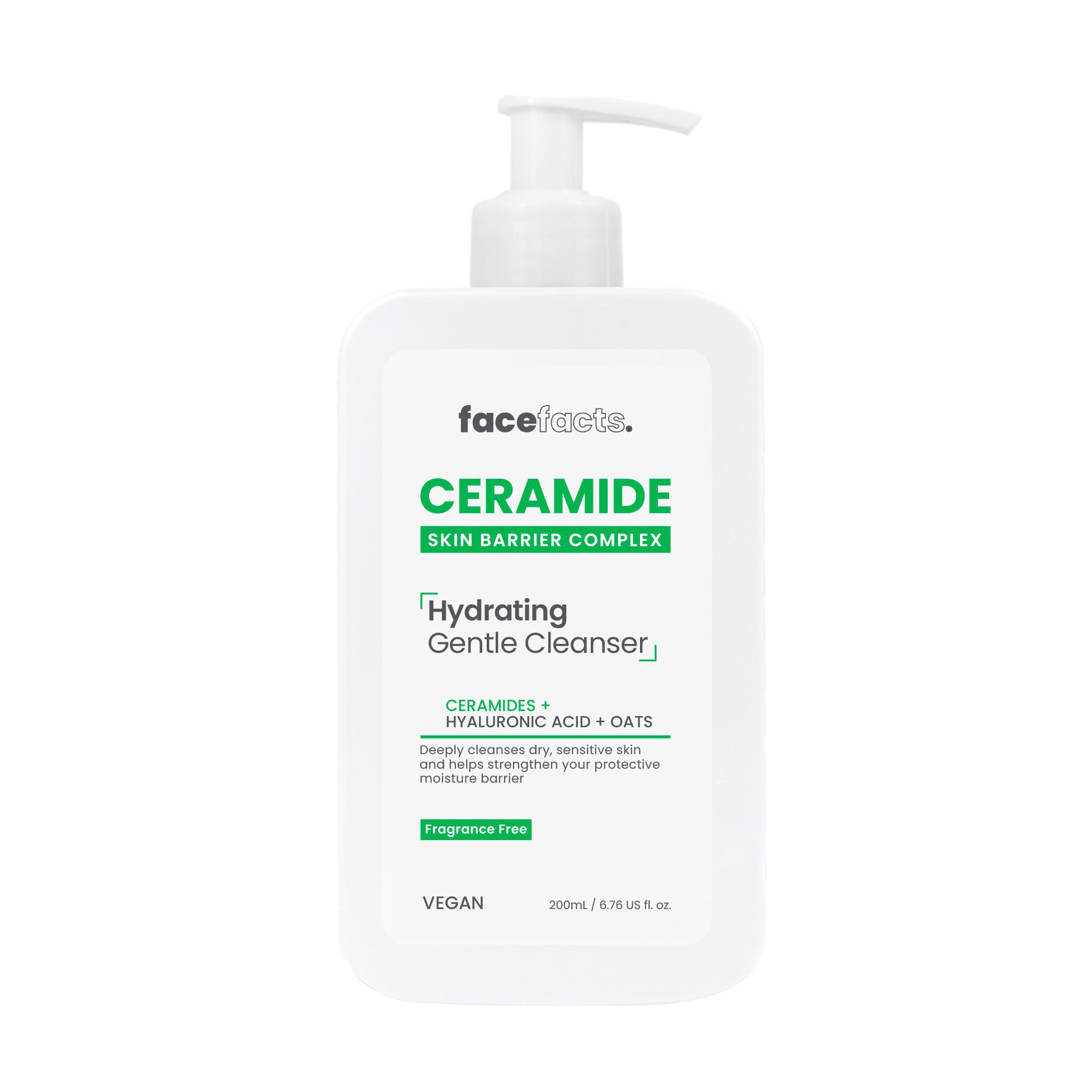 Гель для вмивання Face Facts Ceramide Hydrating Gentle Cleanser з керамідами, 200 мл